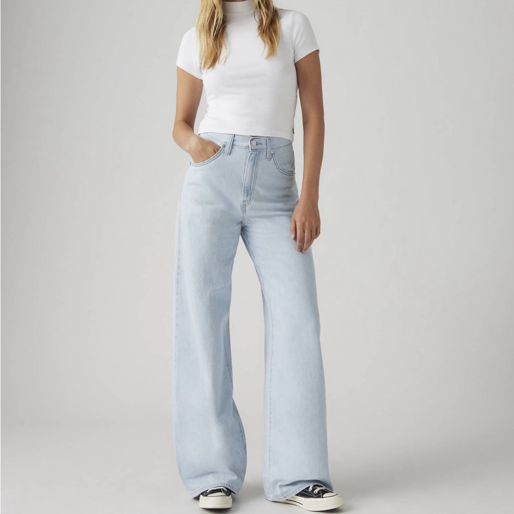 Levi's Light Blue Cinch Baggy Jeans